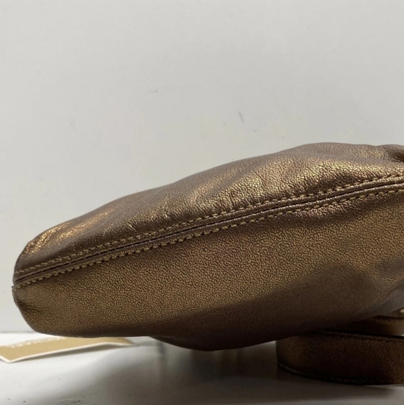 Bnwt Michael Kors Elegant Metallic Brown Tassel Crossbody Bag - Picture 3 of 5